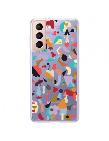 Coque Samsung Galaxy S21 Plus 5G Dreamy Animal Shapes White - Ninola Design