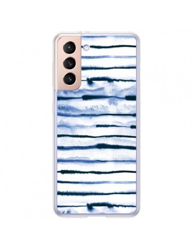 Coque Samsung Galaxy S21 Plus 5G Electric Lines White - Ninola Design