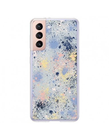 Coque Samsung Galaxy S21 Plus 5G Gradient Watercolor Lines Blue - Ninola Design