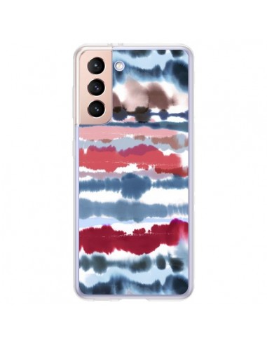 Coque Samsung Galaxy S21 Plus 5G Smoky Marble Watercolor Dark - Ninola Design