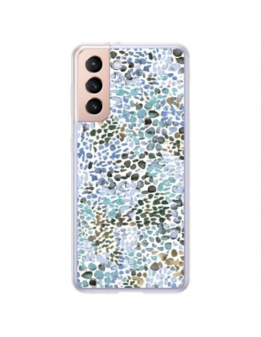 Coque Samsung Galaxy S21 Plus 5G Smoky Marble Watercolor Pink - Ninola Design