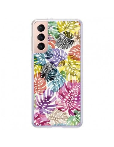 Coque Samsung Galaxy S21 Plus 5G Tigers and Leopards Yellow - Ninola Design