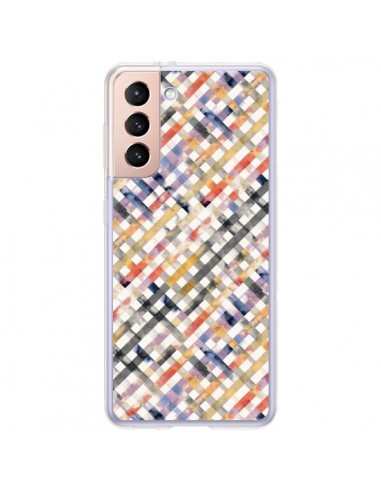 Coque Samsung Galaxy S21 Plus 5G Tropical Palms Blue - Ninola Design