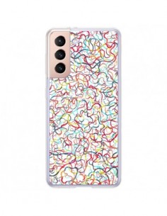 Coque Samsung Galaxy S21 Plus 5G Water Drawings White -...