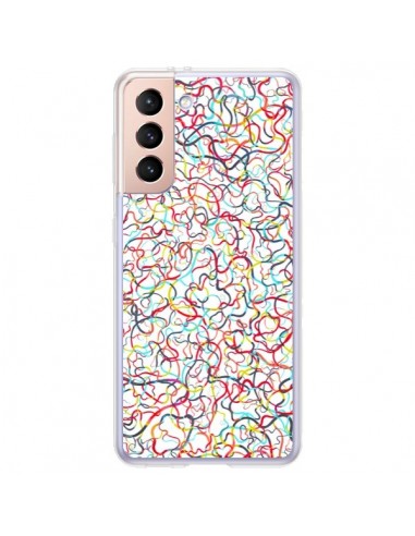 Coque Samsung Galaxy S21 Plus 5G Water Drawings White - Ninola Design