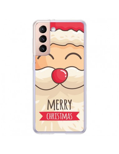 Coque Samsung Galaxy S21 Plus 5G Moustache du Père Noël Merry Christmas - Nico