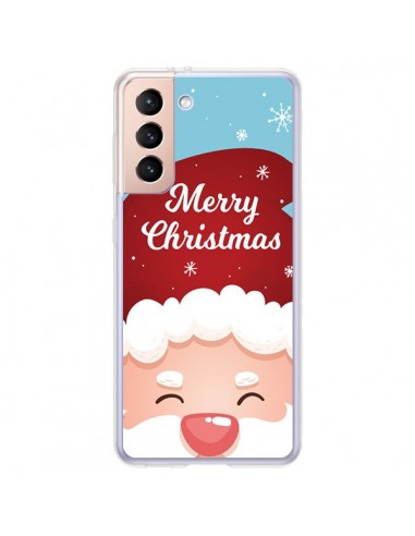 Coque Samsung Galaxy S21 Plus 5G Bonnet du Père Noël Merry Christmas - Nico