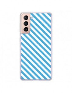 Coque Samsung Galaxy S21 Plus 5G Bonbon Candy Bleue et...
