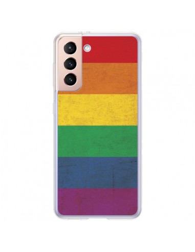 Coque Samsung Galaxy S21 Plus 5G Drapeau Arc En Ciel Gay - Nico