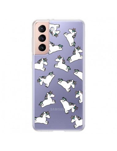 Coque Samsung Galaxy S21 Plus 5G Licorne Crinière Transparente - Nico