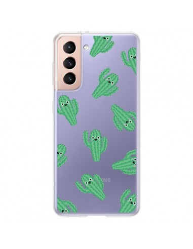 Coque Samsung Galaxy S21 Plus 5G Chute de Cactus Smiley Transparente - Nico