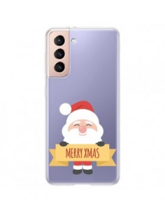 Coque Samsung Galaxy S21 Plus 5G Père Noël Merry...