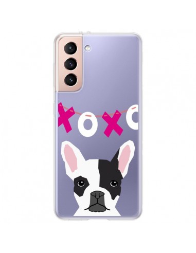 Coque Samsung Galaxy S21 Plus 5G Bulldog Français XoXo Chien Transparente - Pet Friendly