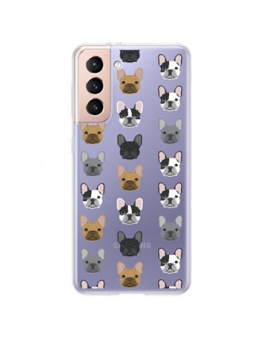 Coque Samsung Galaxy S21 Plus 5G Chiens Bulldog Français Transparente - Pet Friendly