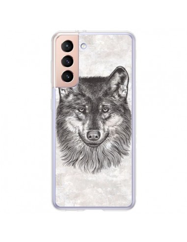 Coque Samsung Galaxy S21 Plus 5G Loup Gris - Rachel Caldwell