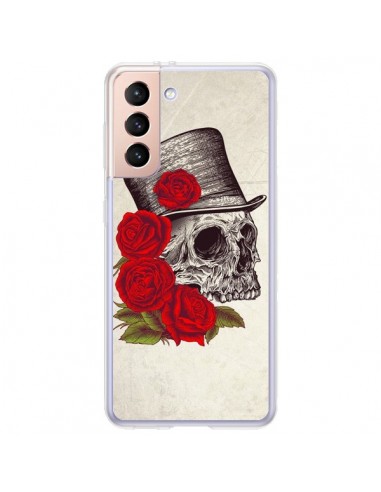 Coque Samsung Galaxy S21 Plus 5G Gentleman Crane Tête de Mort - Rachel Caldwell