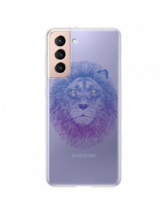 Coque Samsung Galaxy S21 Plus 5G Lion Animal Transparente...