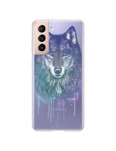 Coque Samsung Galaxy S21 Plus 5G Loup Wolf Animal Transparente - Rachel Caldwell