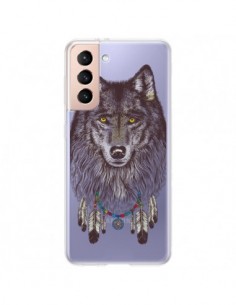 Coque Samsung Galaxy S21 Plus 5G Loup Wolf Attrape Reves...