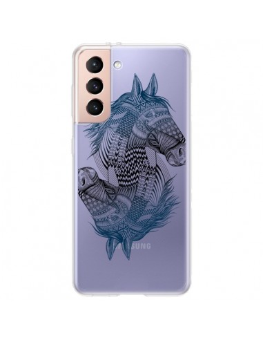 Coque Samsung Galaxy S21 Plus 5G Cheval Horse Double Transparente - Rachel Caldwell