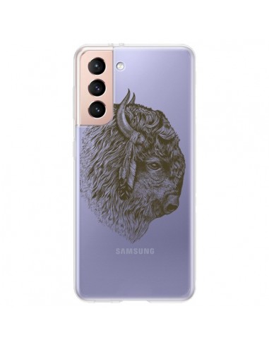 Coque Samsung Galaxy S21 Plus 5G Buffalo Bison Transparente - Rachel Caldwell