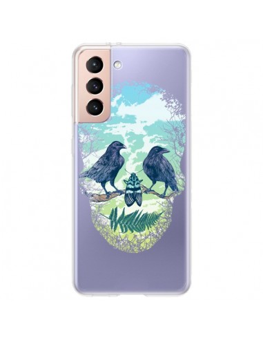 Coque Samsung Galaxy S21 Plus 5G Tête de Mort Nature Transparente - Rachel Caldwell