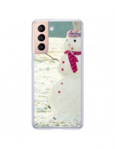 Coque Samsung Galaxy S21 Plus 5G Bonhomme de Neige - R...