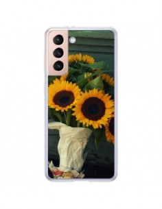 Coque Samsung Galaxy S21 Plus 5G Tournesol Bouquet Fleur...