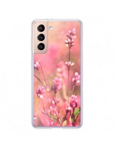 Coque Samsung Galaxy S21 Plus 5G Fleurs Bourgeons Roses -...