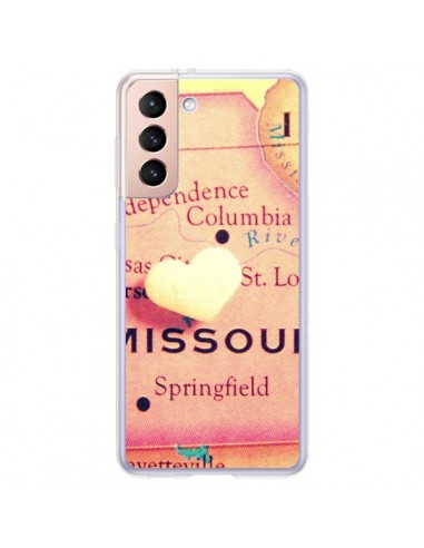 Coque Samsung Galaxy S21 Plus 5G Carte Map Missouri Coeoeur - R Delean