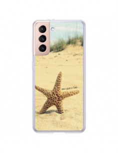 Coque Samsung Galaxy S21 Plus 5G Etoile de Mer Plage...