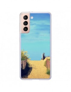 Coque Samsung Galaxy S21 Plus 5G Plage Beach Sand Sable -...