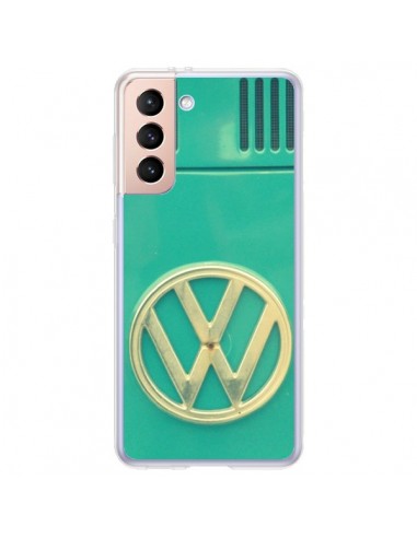 Coque Samsung Galaxy S21 Plus 5G Groovy Van Hippie VW Bleu - R Delean