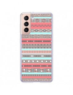 Coque Samsung Galaxy S21 Plus 5G Azteque Aztec Rose...