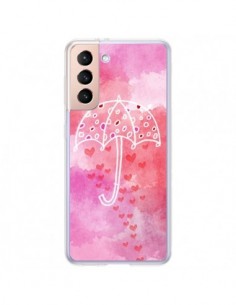 Coque Samsung Galaxy S21 Plus 5G Parapluie Coeur Love...