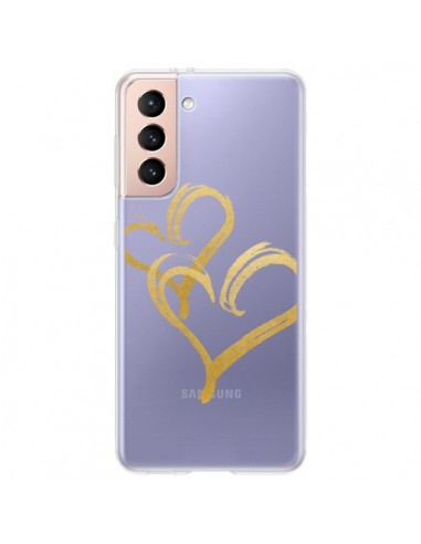 Coque Samsung Galaxy S21 Plus 5G Deux Coeurs Love Amour Transparente - Sylvia Cook