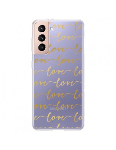 Coque Samsung Galaxy S21 Plus 5G Love Amour Repeating Transparente - Sylvia Cook