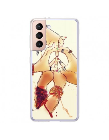 Coque Samsung Galaxy S21 Plus 5G Peace and Love - Sara Eshak