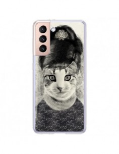Coque Samsung Galaxy S21 Plus 5G Audrey Cat Chat - Tipsy...