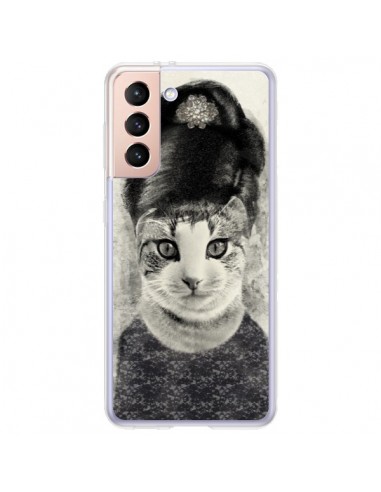Coque Samsung Galaxy S21 Plus 5G Audrey Cat Chat - Tipsy Eyes