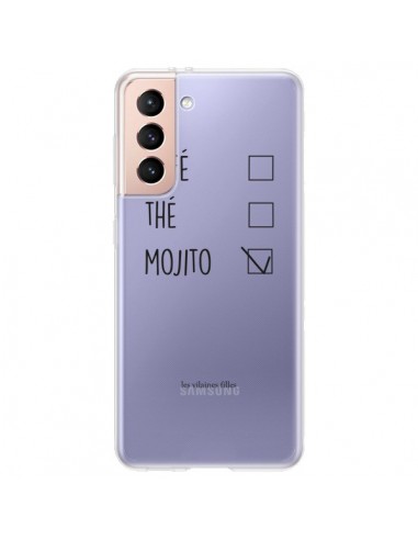 Coque Samsung Galaxy S21 Plus 5G Café, Thé et Mojito Transparente - Les Vilaines Filles