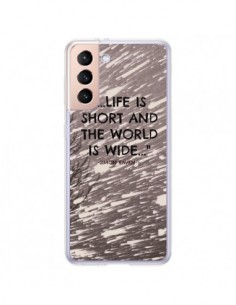 Coque Samsung Galaxy S21 Plus 5G Life is short Foret -...