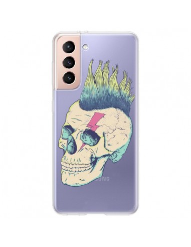 Coque Samsung Galaxy S21 Plus 5G Tête de Mort Crane Punk Transparente - Victor Vercesi