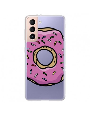 Coque Samsung Galaxy S21 Plus 5G Donuts Rose Transparente - Yohan B.