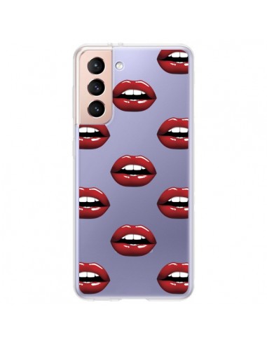 Coque Samsung Galaxy S21 Plus 5G Lèvres Rouges Lips Transparente - Yohan B.
