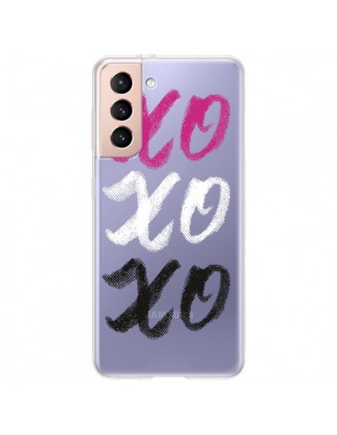 Coque Samsung Galaxy S21 Plus 5G XoXo Rose Blanc Noir Transparente - Yohan B.