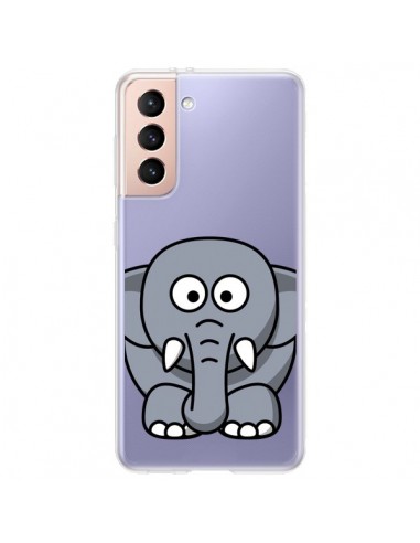 Coque Samsung Galaxy S21 Plus 5G Elephant Animal Transparente - Yohan B.