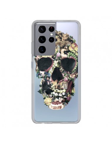 Coque Samsung Galaxy S21 Ultra et S30 Ultra Skull Vintage Tête de Mort Transparente - Ali Gulec