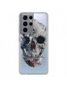 Coque Samsung Galaxy S21 Ultra et S30 Ultra Floral Skull...
