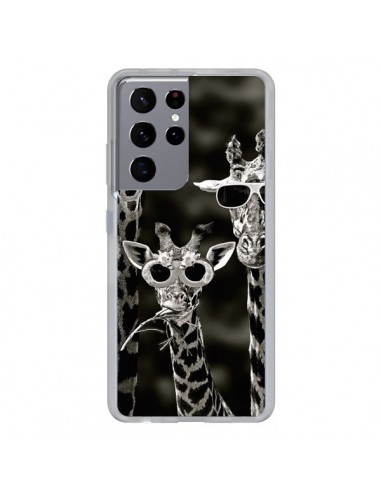 Coque Samsung Galaxy S21 Ultra et S30 Ultra Girafe Swag Lunettes Familiy Giraffe - Asano Yamazaki